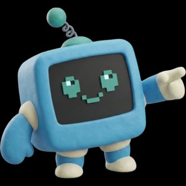 Blip, the Ultimate Coders mascot, pointing
