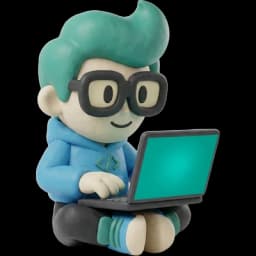 Codey, the Ultimate Coders mascot, with a laptop
