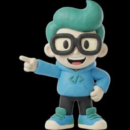 Codey, the Ultimate Coders mascot, pointing at the steps