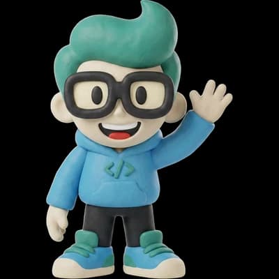 Codey, the Ultimate Coders mascot, waving